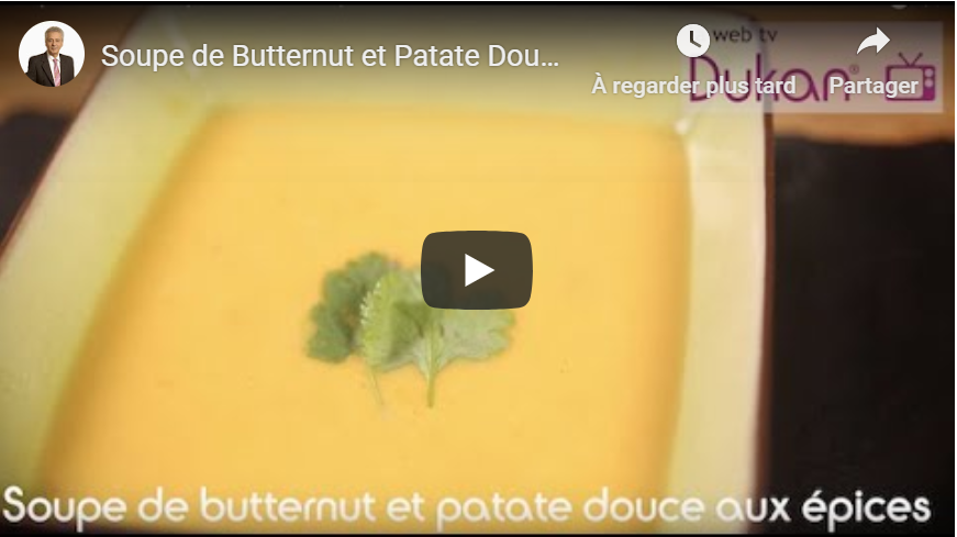 Read more about the article Soupe de Butternut et Patate Douce aux Épices (Recette Dukan)