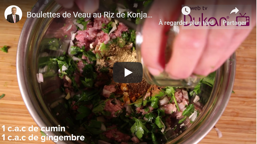 Read more about the article Boulettes de Veau au Riz de Konjac (Recette Dukan)