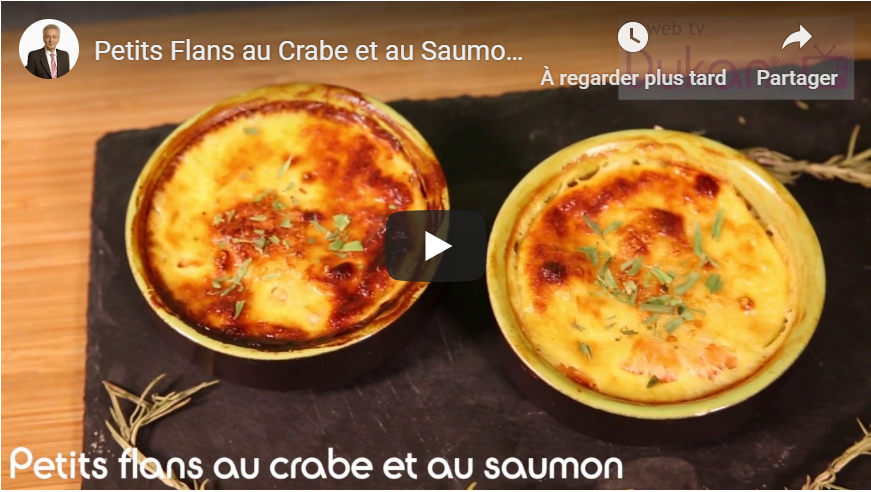Lire la suite à propos de l’article Petits Flans au Crabe et au Saumon (Recettes Dukan)