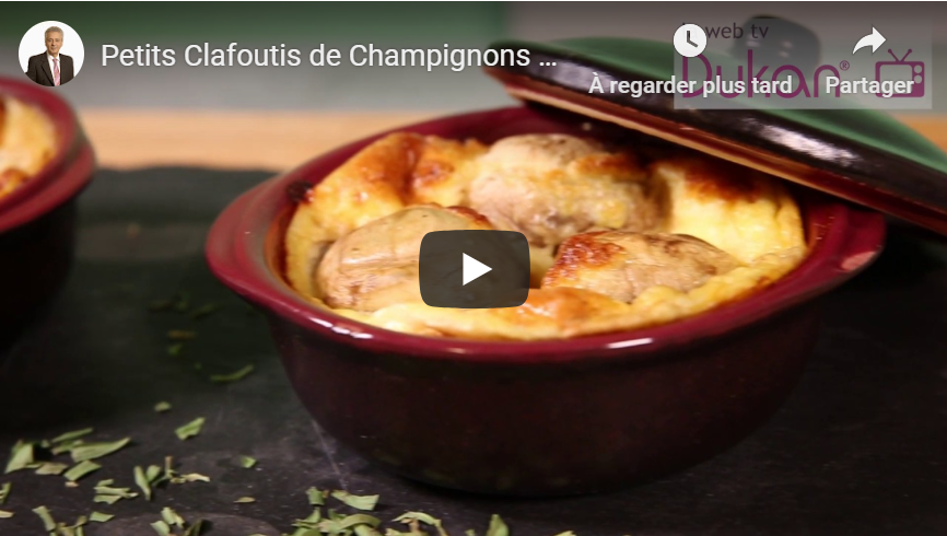 Read more about the article Petits Clafoutis de Champignons aux Carrés Frais (Recette Dukan)