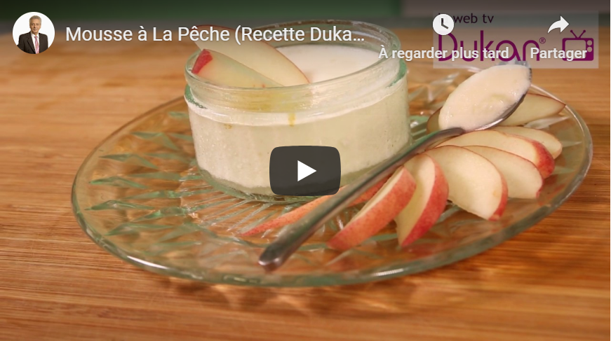 Lire la suite à propos de l’article Mousse à La Pêche (Recette Dukan