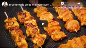 Read more about the article Brochette de dinde marinée facon kebab (Recette Dukan)