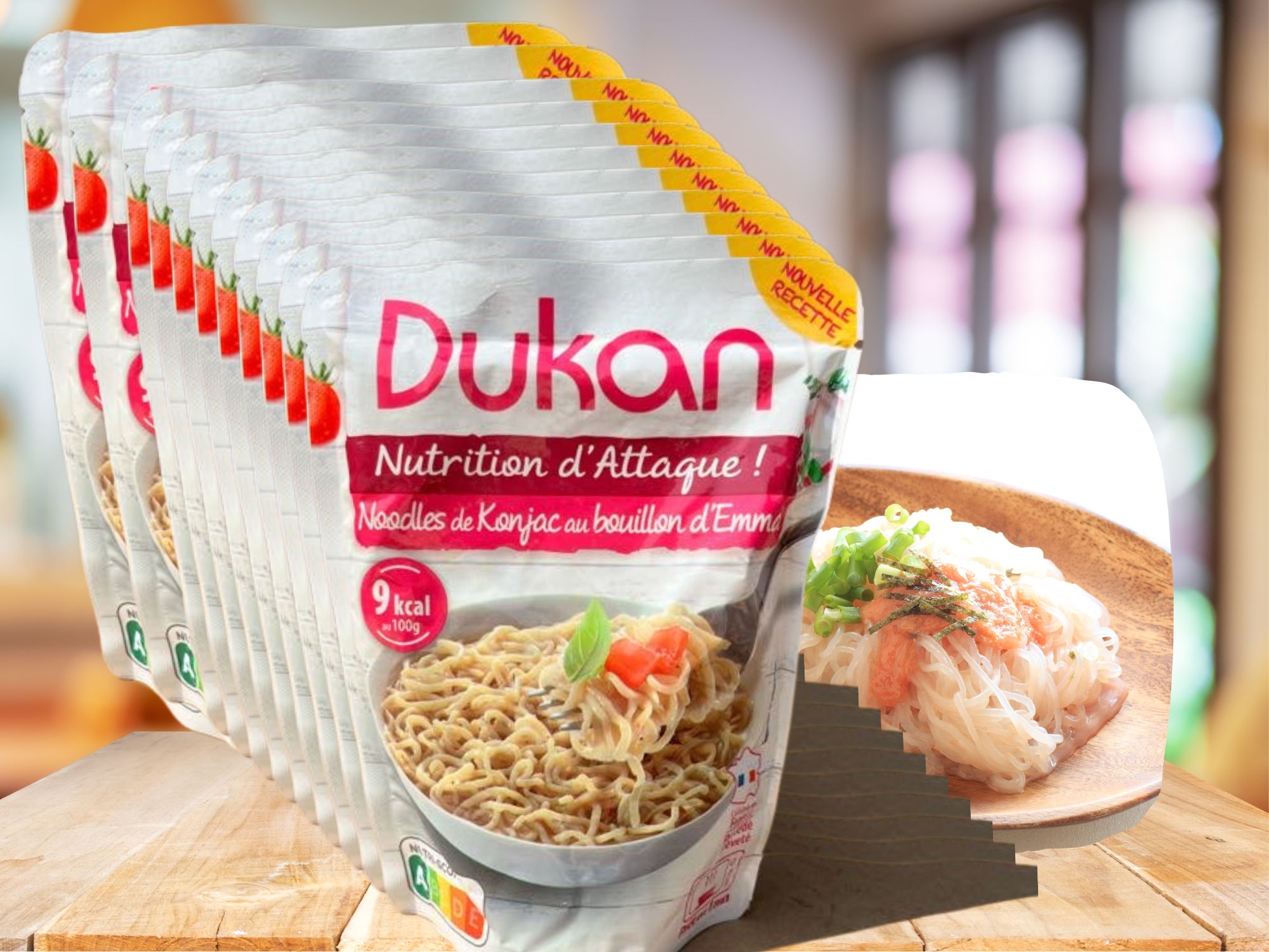 Lot de 12 noodles de konjac au bouillon d'emma dukan