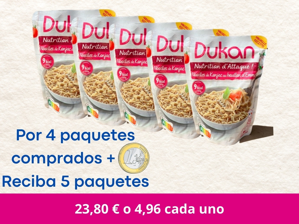 4 shirataki konjac con caldo emma dukan + 1 € = 5 recibido